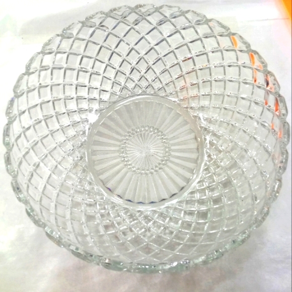 Vintage Anchor Hocking Bowl Waterford Waffle Depression Glass Clear 8'' - Picture 1 of 9